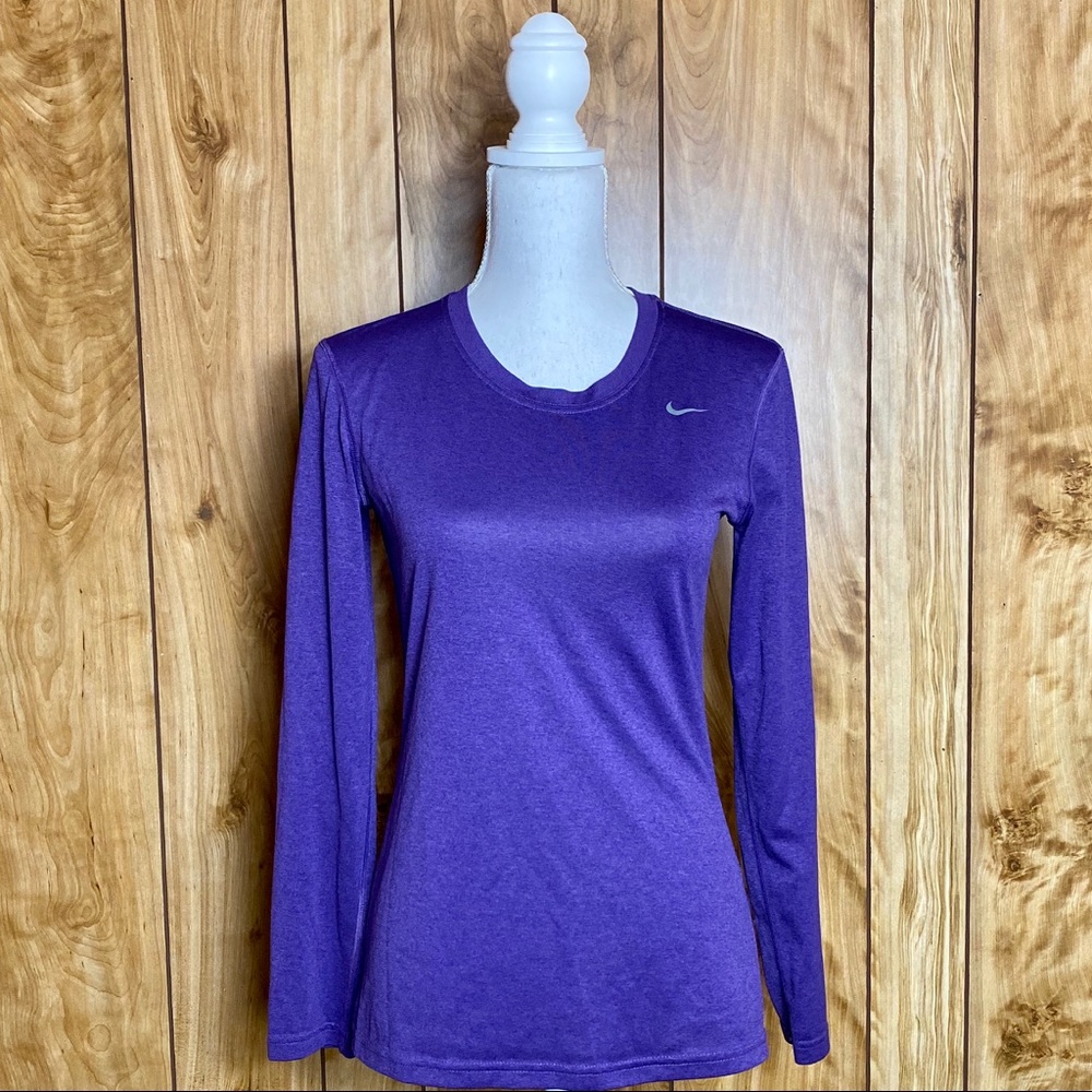 Nike Dry Fit Purple Long Sleeve Women’s Sm Shirt